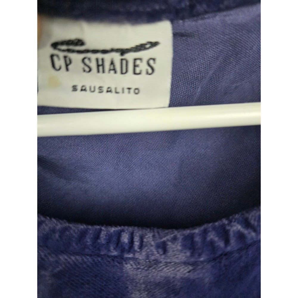 CP Shades Womens Purple Velvet Hand Dyed Rayon‎ Scoop Neck Tank Top Size M - Picture 3 of 9